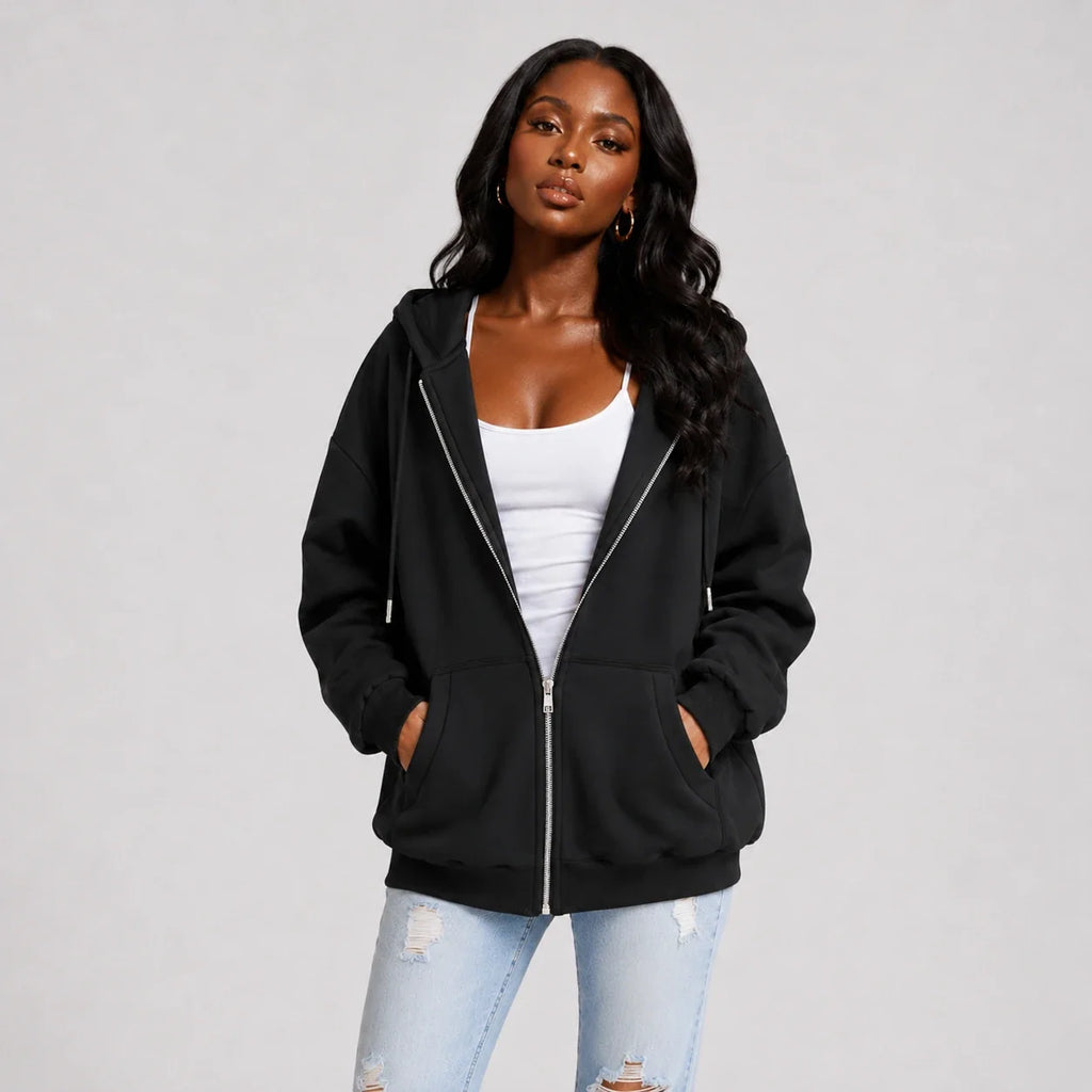Oversized Zip Hoodie Jacket WHD0606273