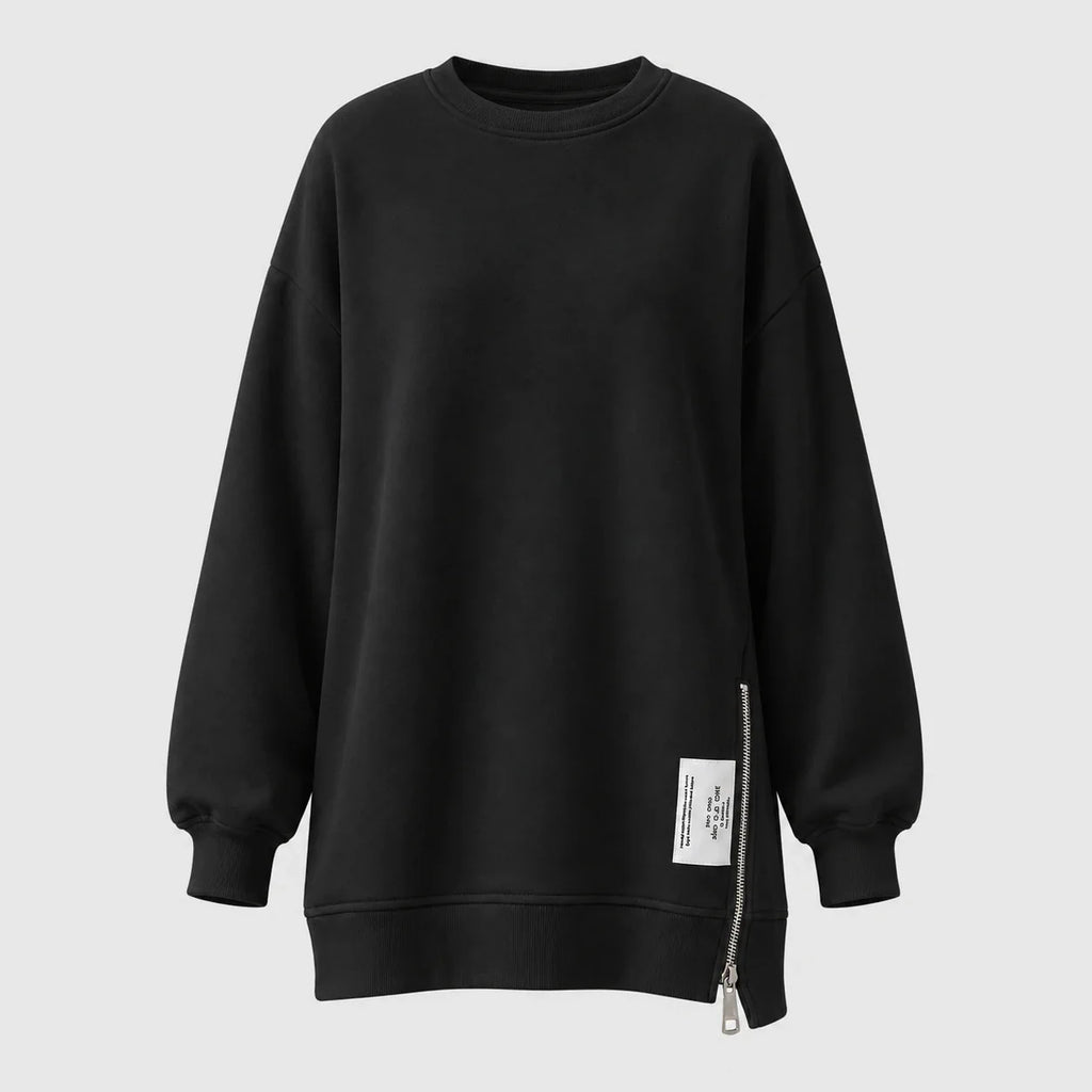 Side Zip Oversized Sweatshirt WHD0606275