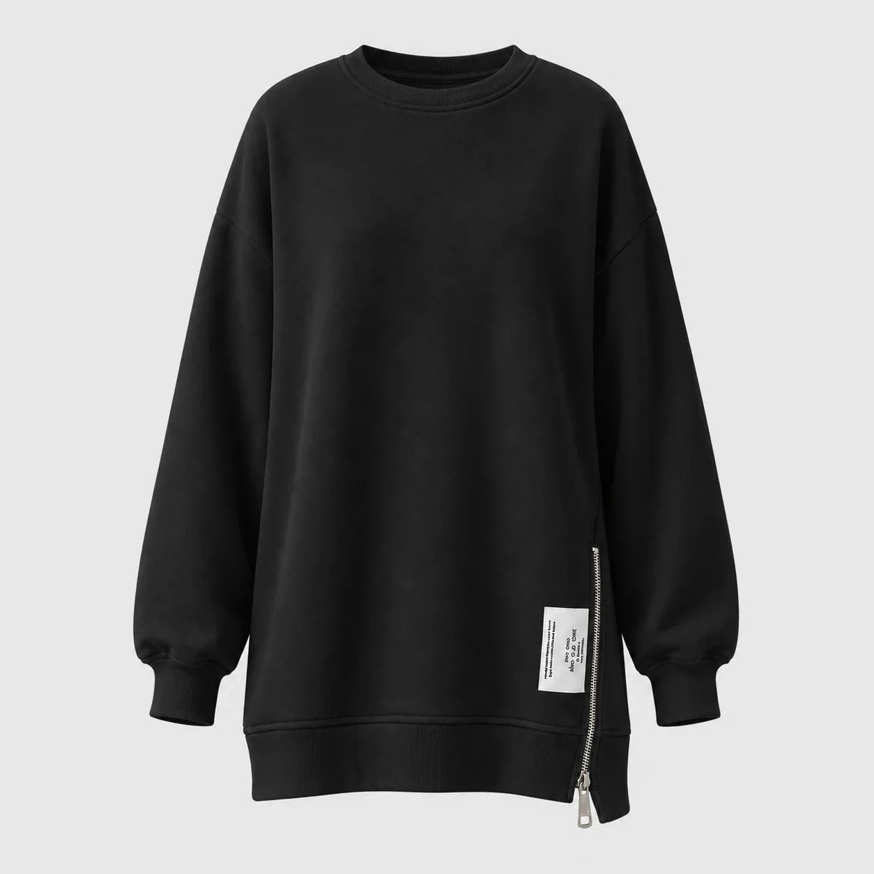 Side Zip Oversized Sweatshirt WHD0606275