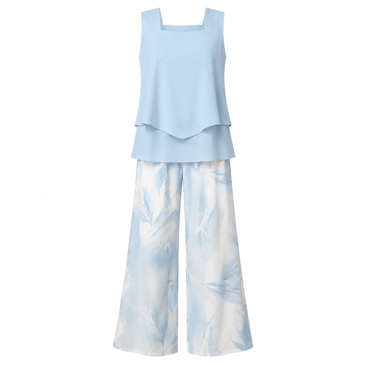 Printed Wide Leg Set WHD0606278