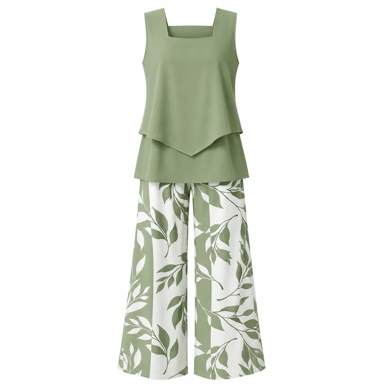 Printed Wide Leg Set WHD0606278