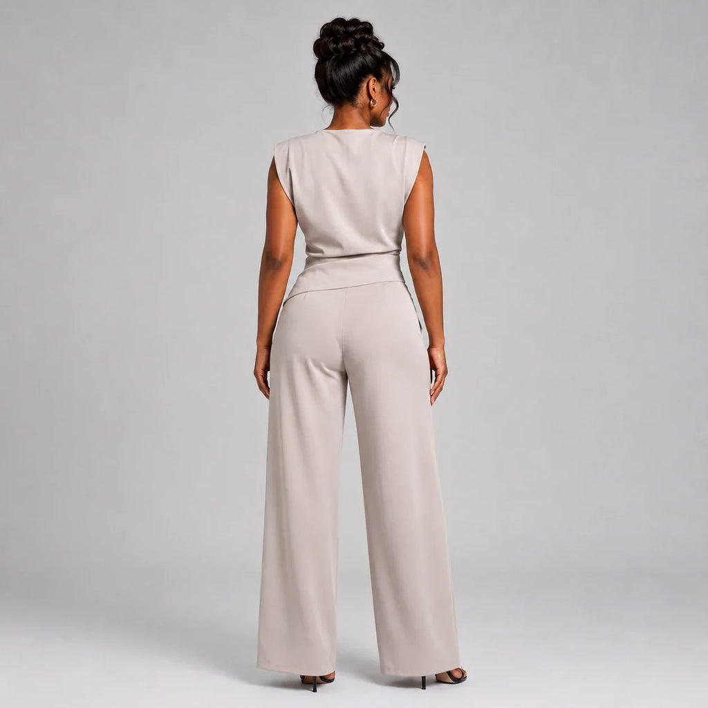 Draped Wide Leg Set WHD0606279