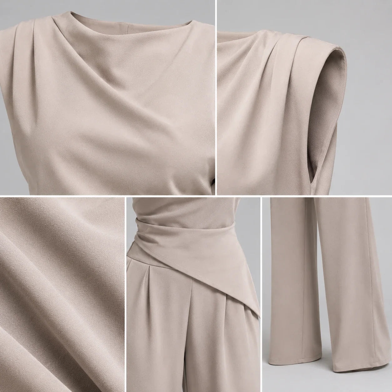 Draped Wide Leg Set WHD0606279