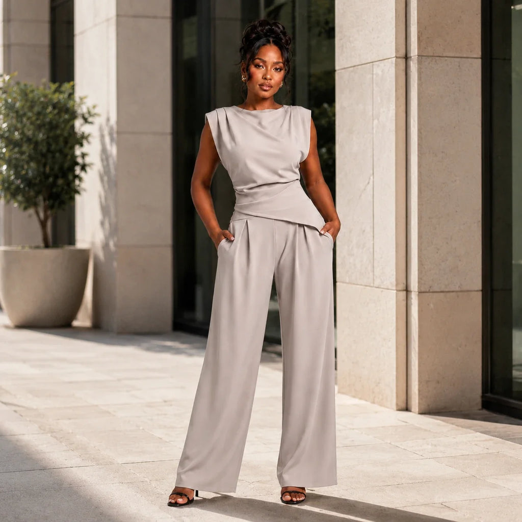 Draped Wide Leg Set WHD0606279