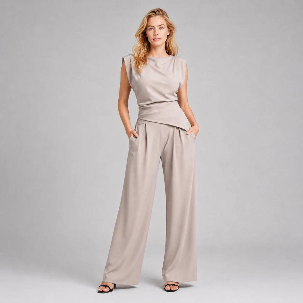 Draped Wide Leg Set WHD0606279