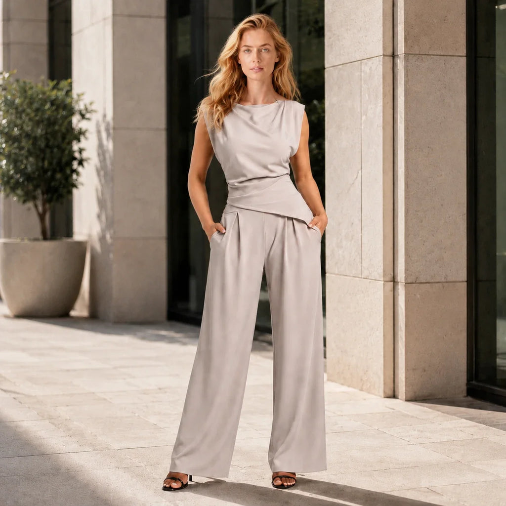 Draped Wide Leg Set WHD0606279