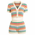 Striped Crochet Shorts Set WHD0606280