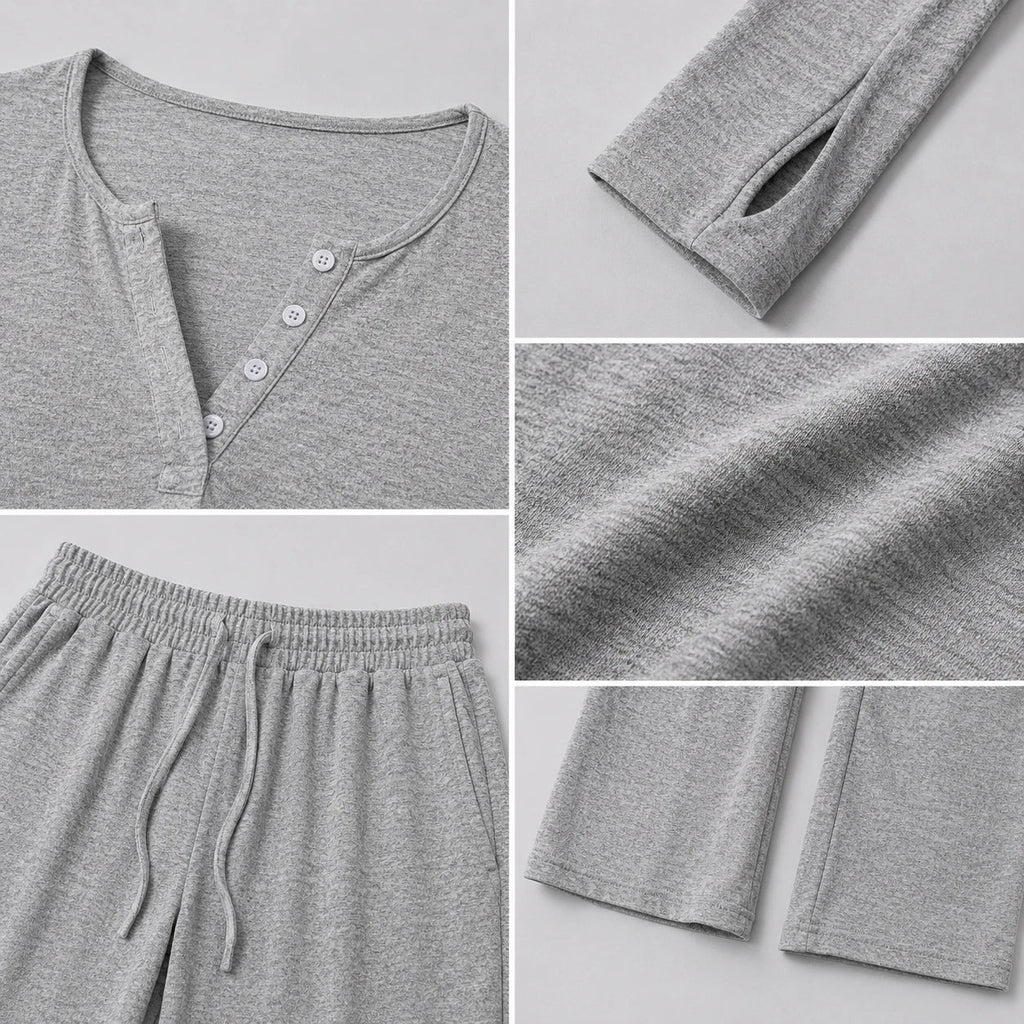 Grey Henley Lounge Set WHD0606281