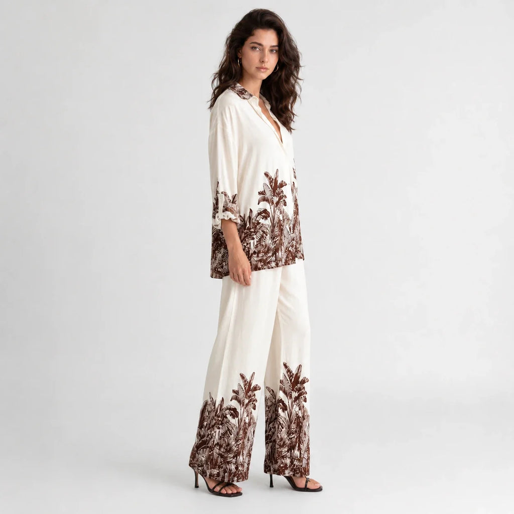 Tropical Print Pants Set WHD0606282