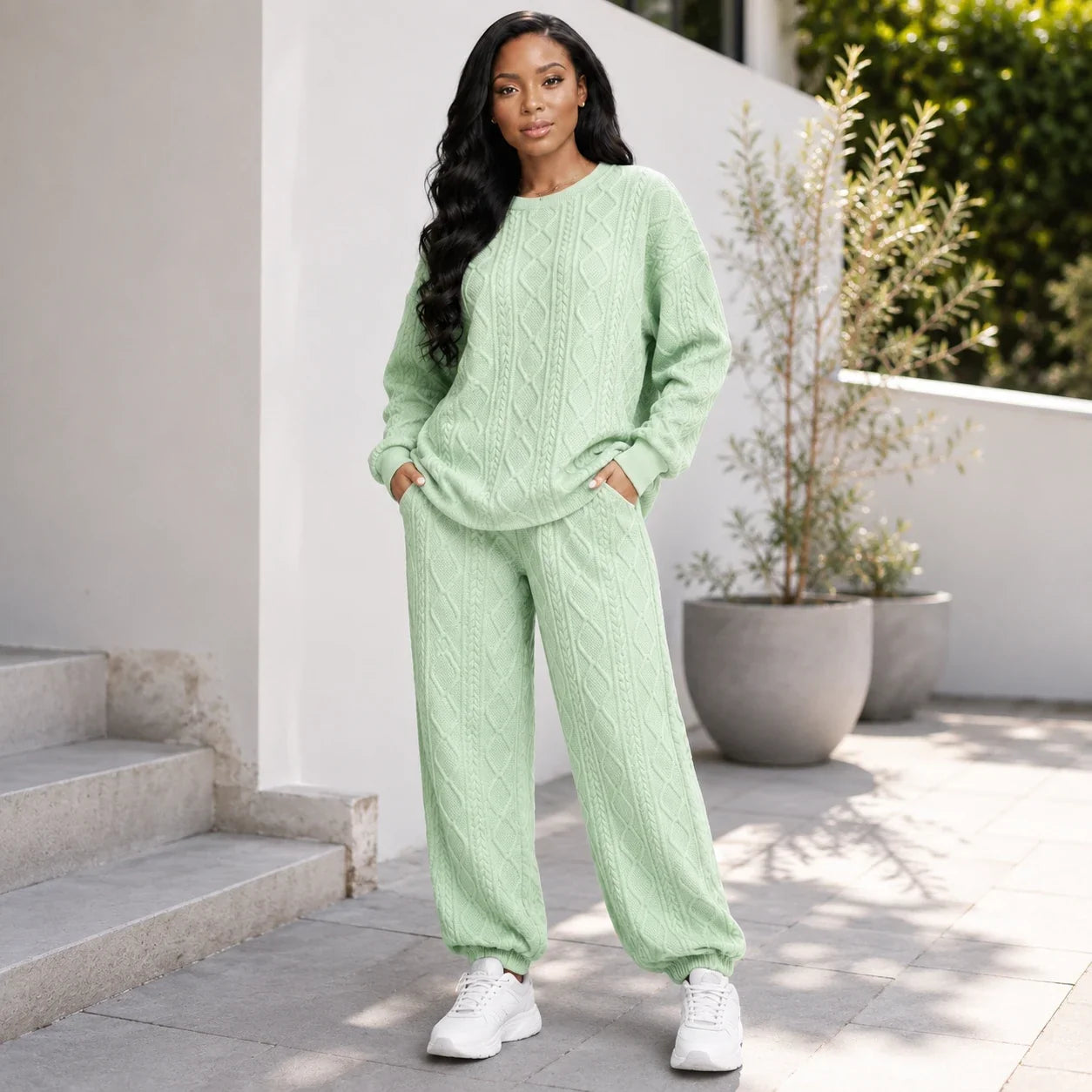 Cable Texture Lounge Set WHD0606283