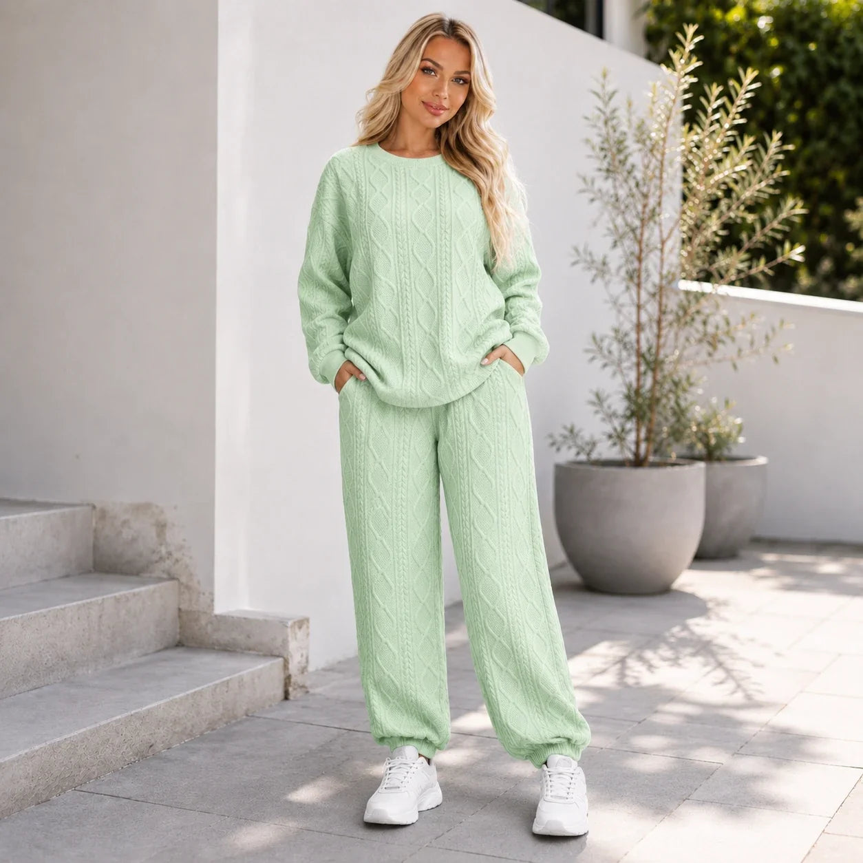 Cable Texture Lounge Set WHD0606283