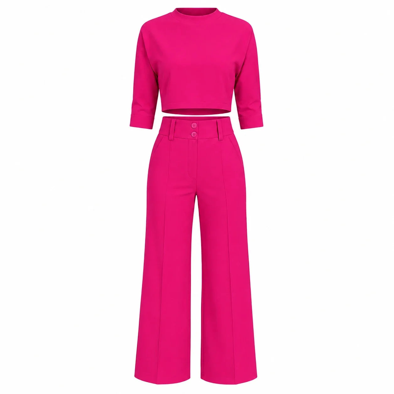Cropped Wide Leg Set WHD0606284