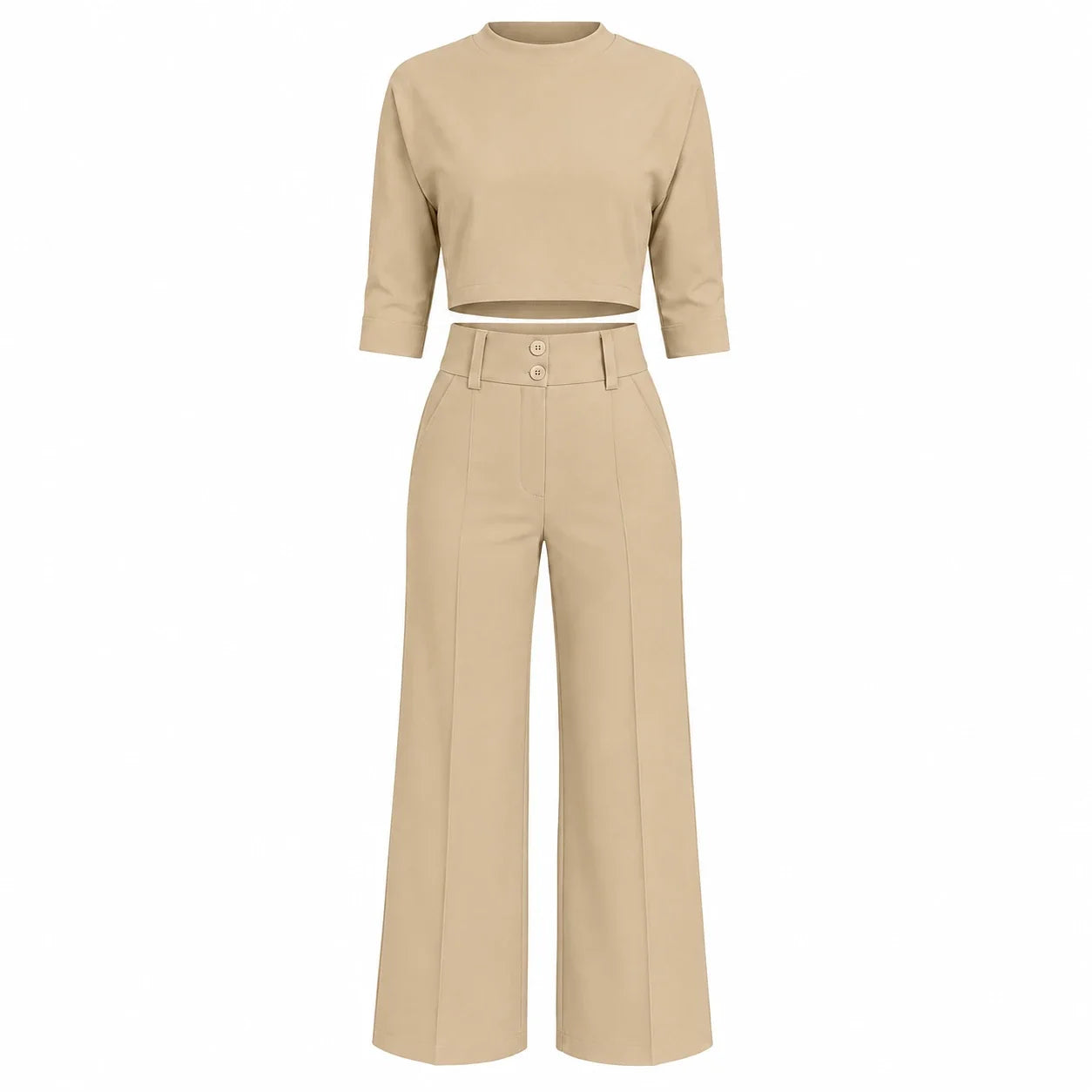 Cropped Wide Leg Set WHD0606284