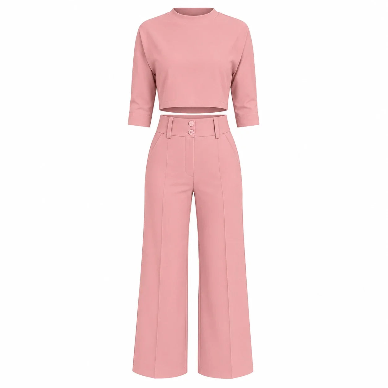 Cropped Wide Leg Set WHD0606284