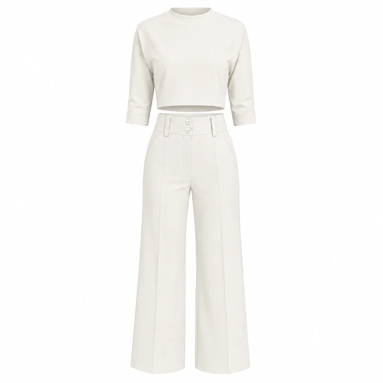 Cropped Wide Leg Set WHD0606284