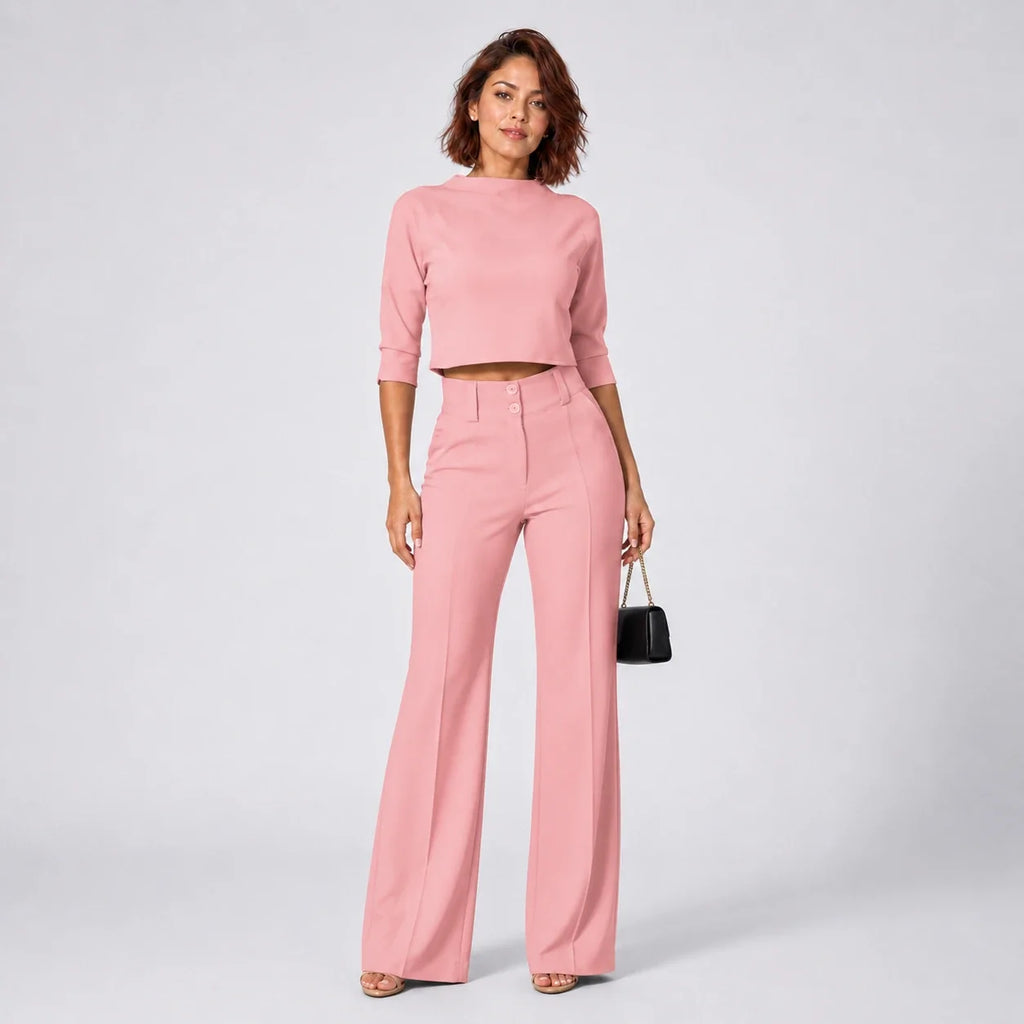 Cropped Wide Leg Set WHD0606284