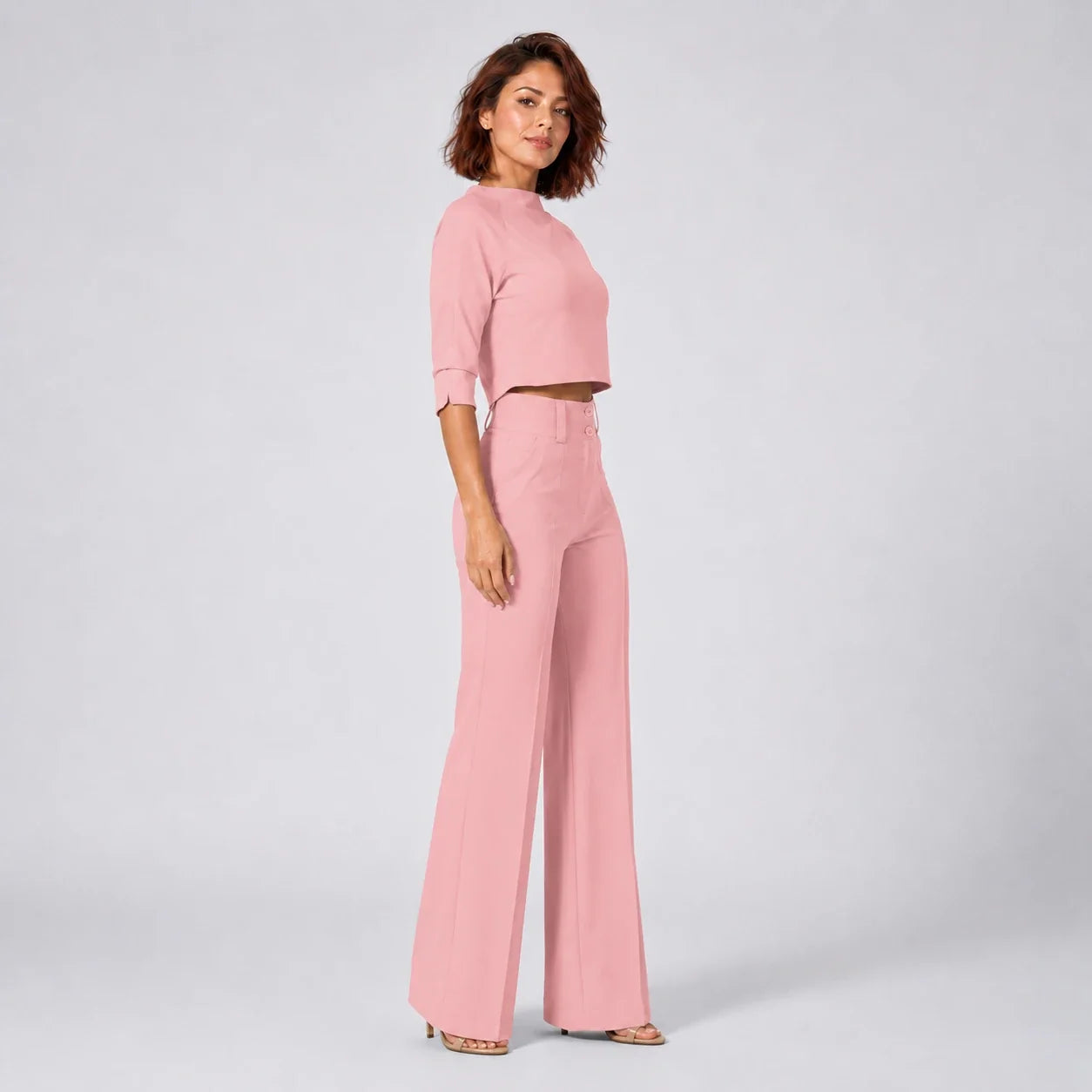 Cropped Wide Leg Set WHD0606284