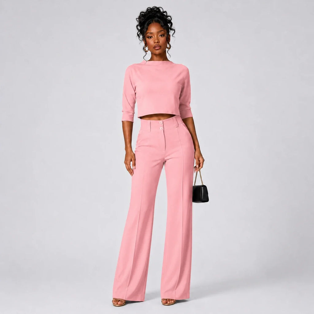 Cropped Wide Leg Set WHD0606284