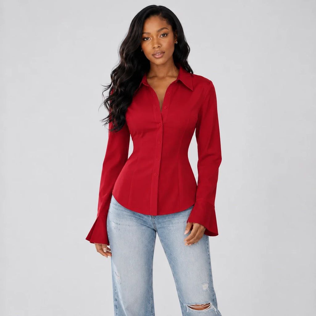 Waist-Fit Button Shirt WHD0606288