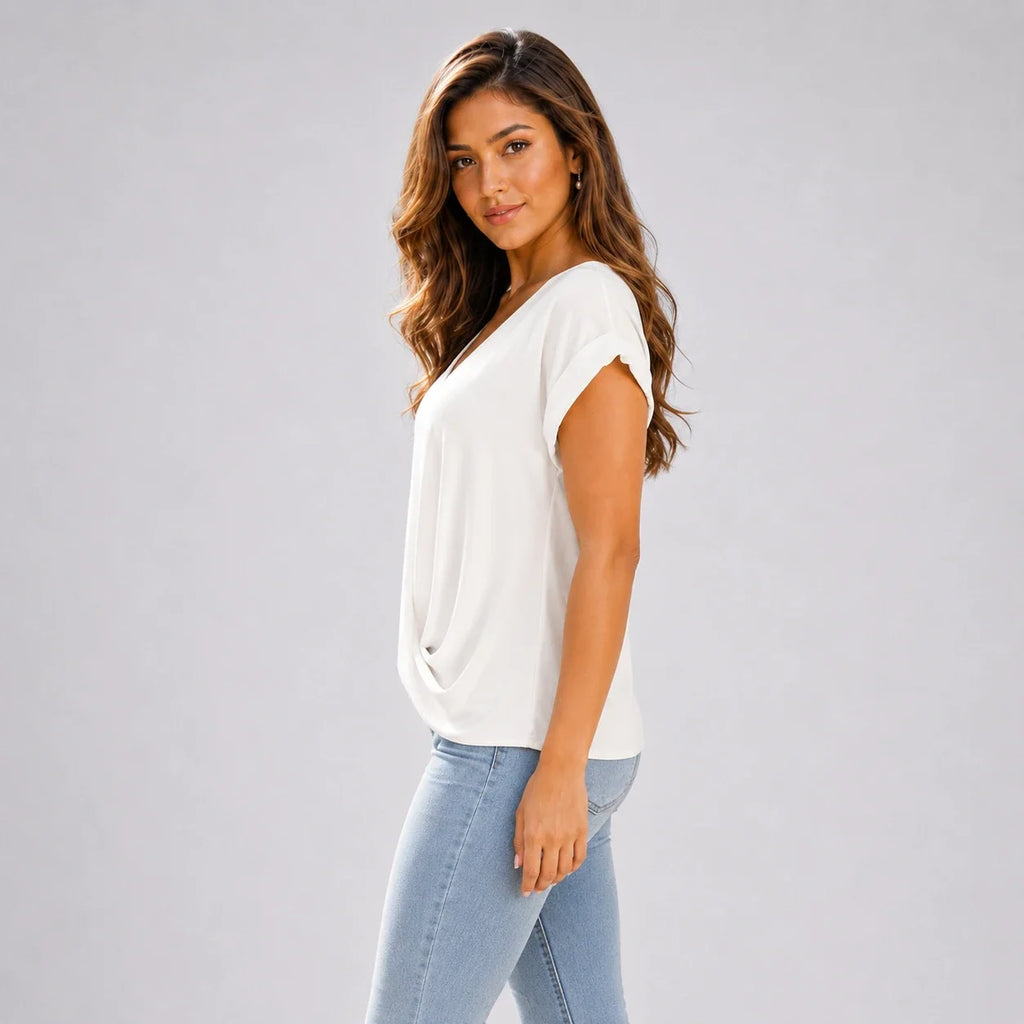 Twist Front V-Neck Top WHD0606291