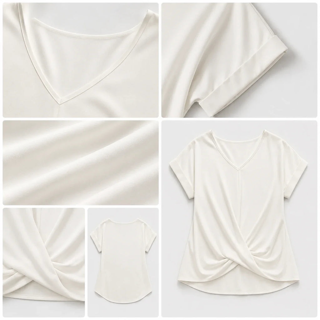 Twist Front V-Neck Top WHD0606291