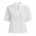 Eyelet Embroidered Shirt Top WHD0606293