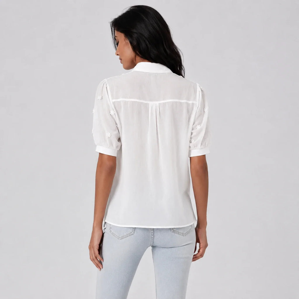 Eyelet Embroidered Shirt Top WHD0606293