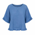 Ruffle Hem Relaxed Top WHD0606294