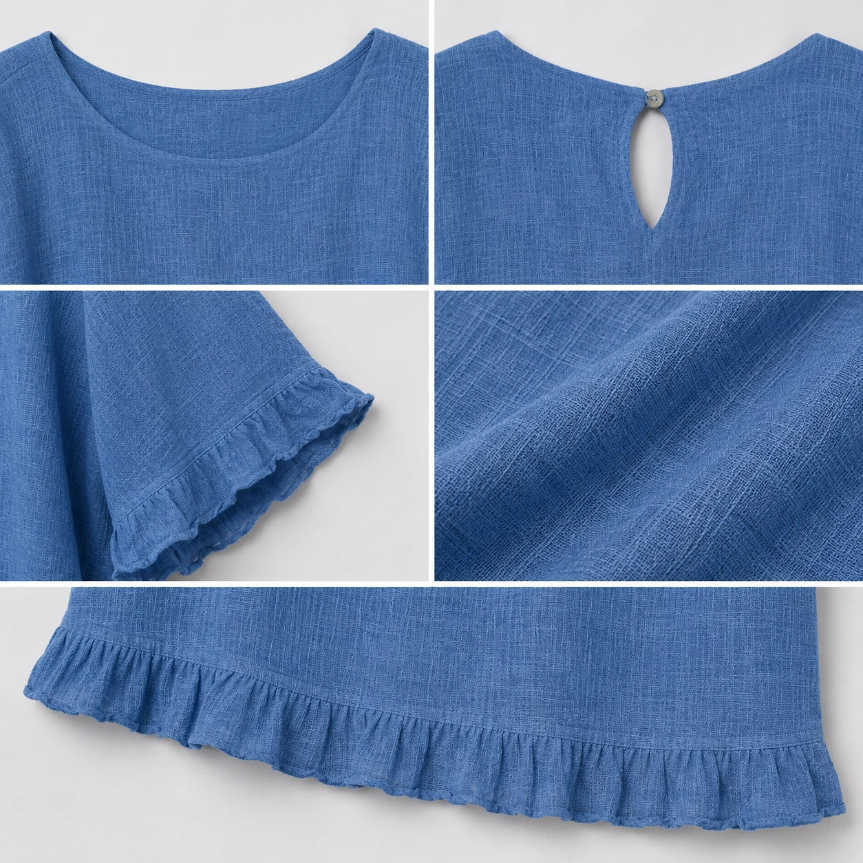Ruffle Hem Relaxed Top WHD0606294