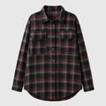 Plaid Button Front Shirt Jacket WHD0606295
