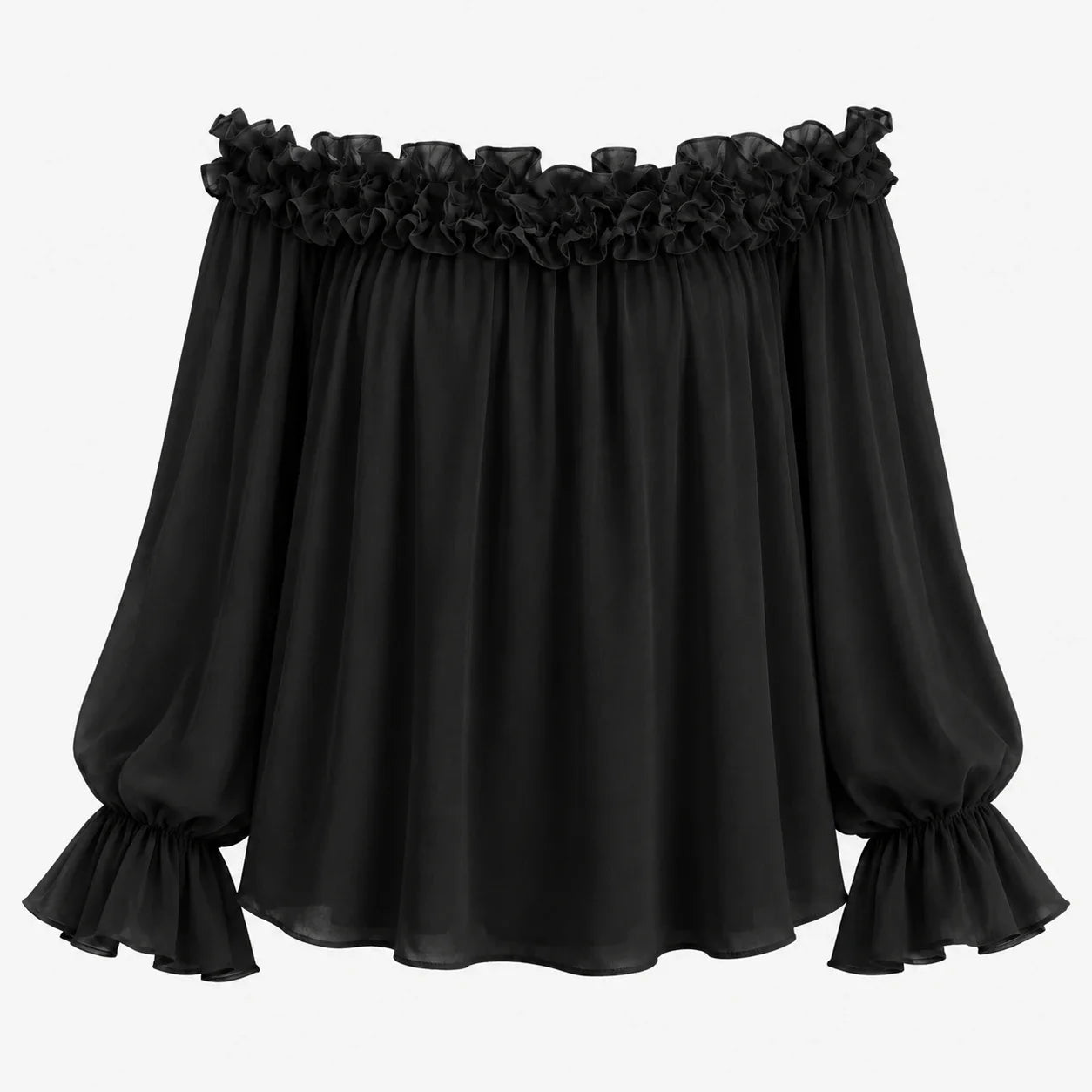Off-Shoulder Ruffle Top WHD0606296