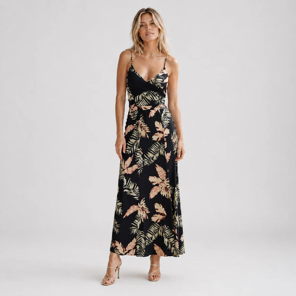 Tropical Print Maxi Dress WHD0606298