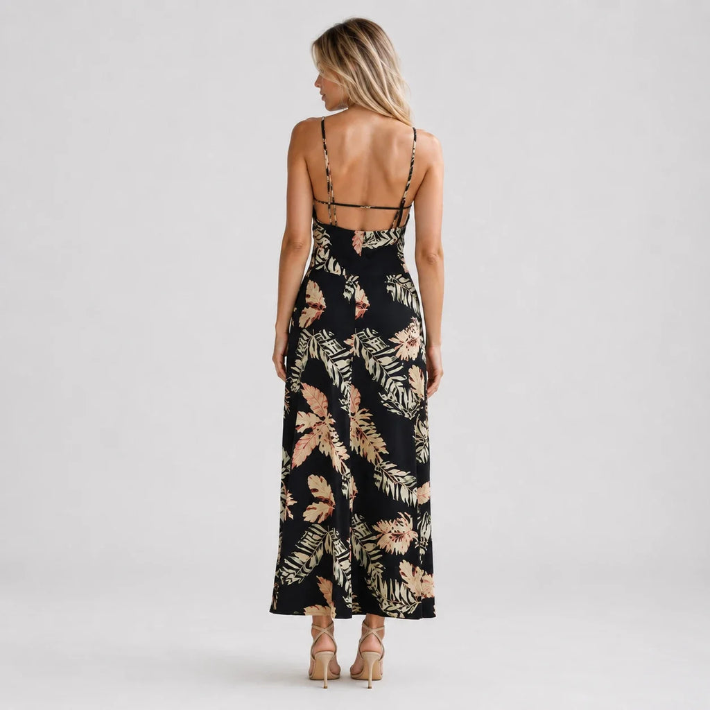 Tropical Print Maxi Dress WHD0606298