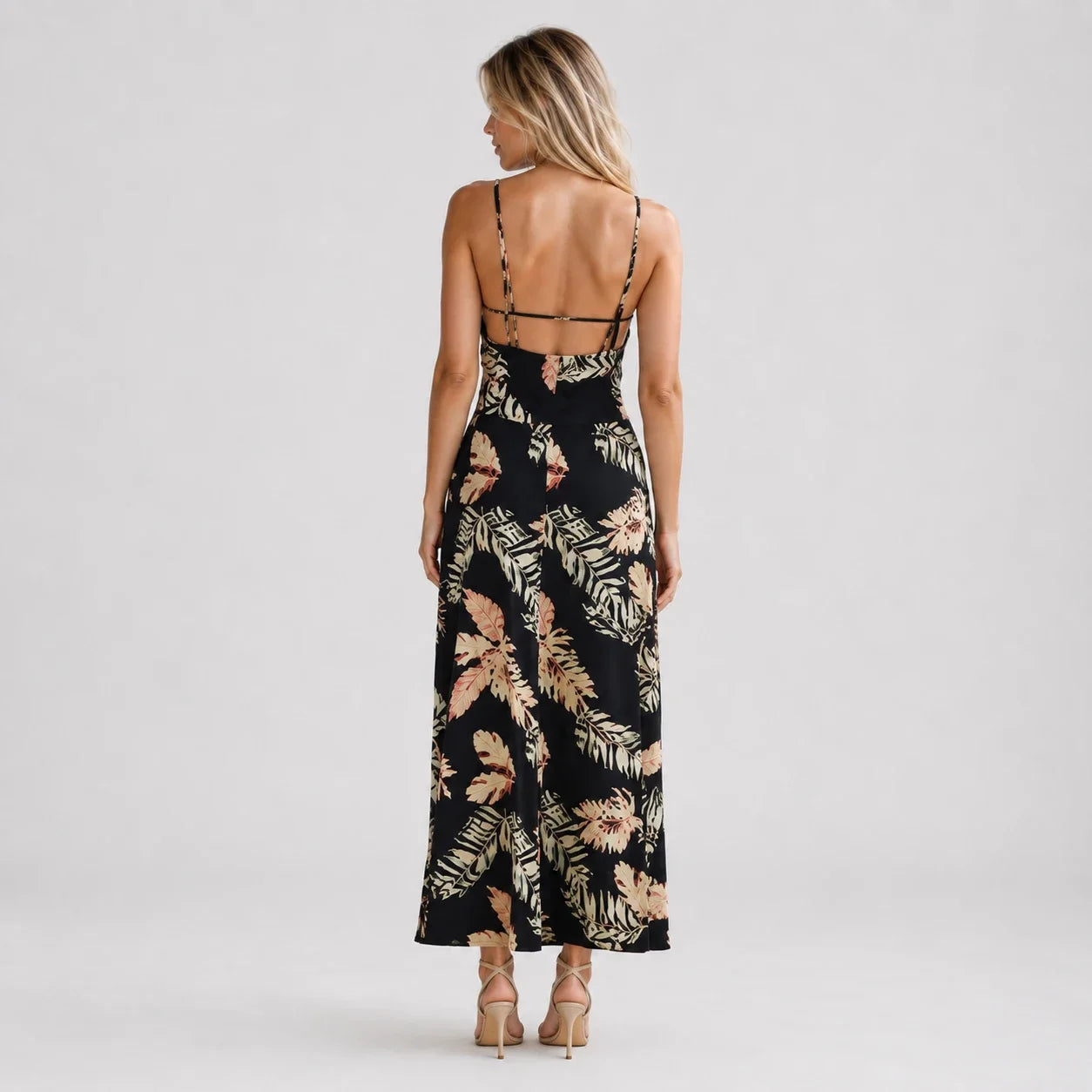 Tropical Print Maxi Dress WHD0606298