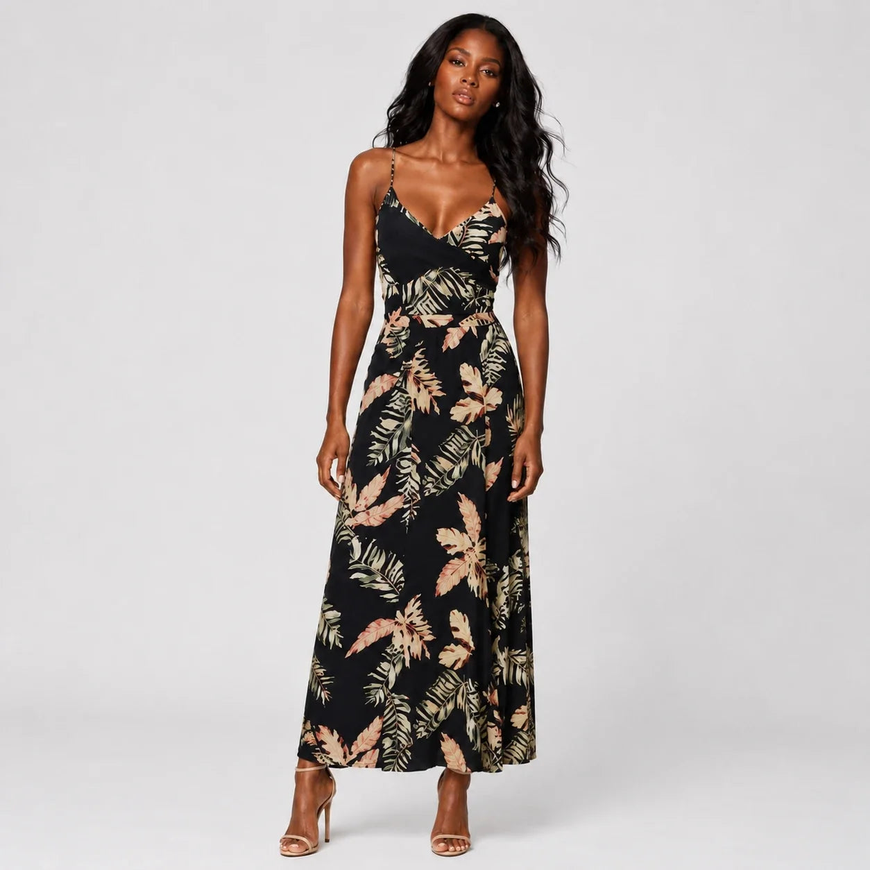 Tropical Print Maxi Dress WHD0606298
