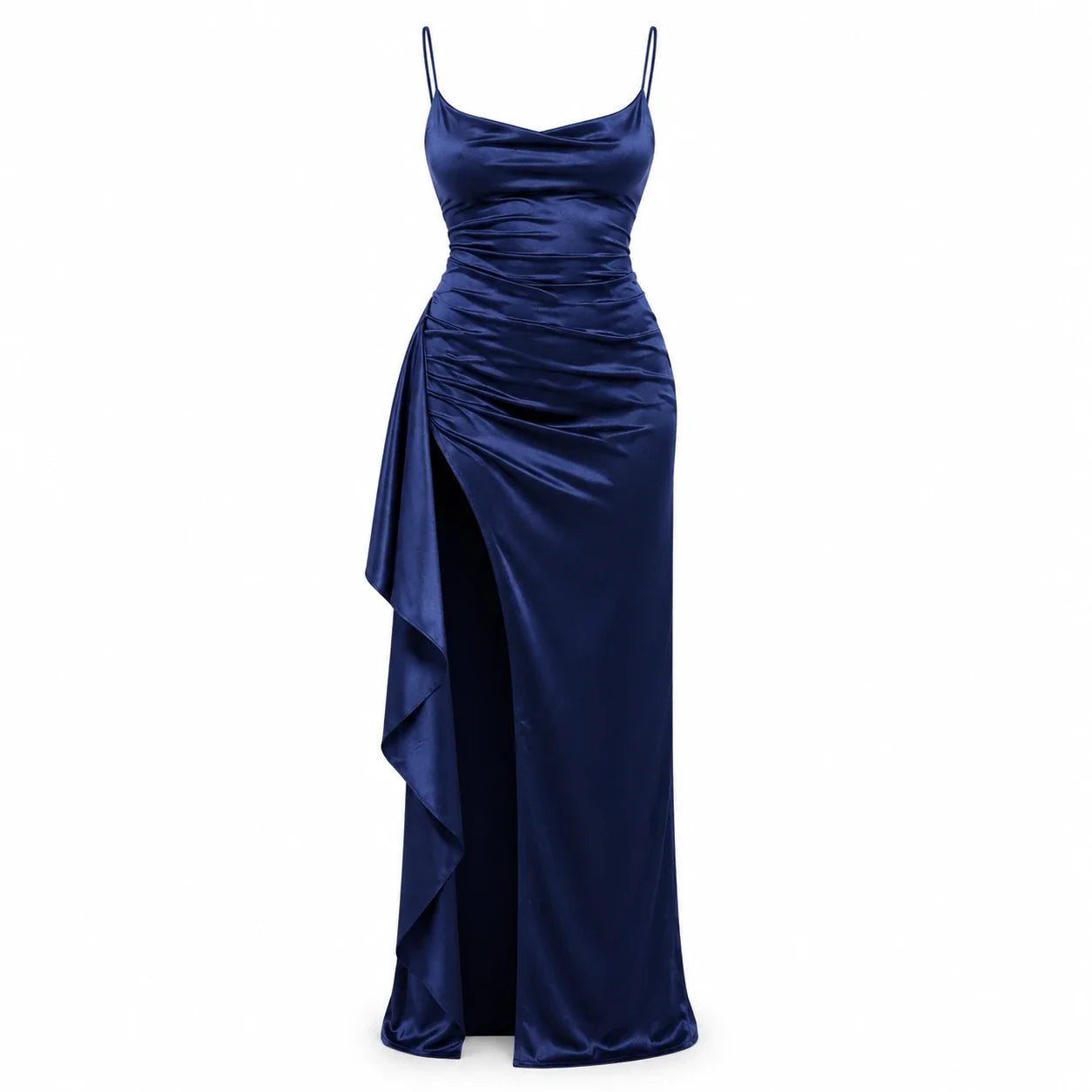 Ruched Slit Maxi Dress WHD0606301