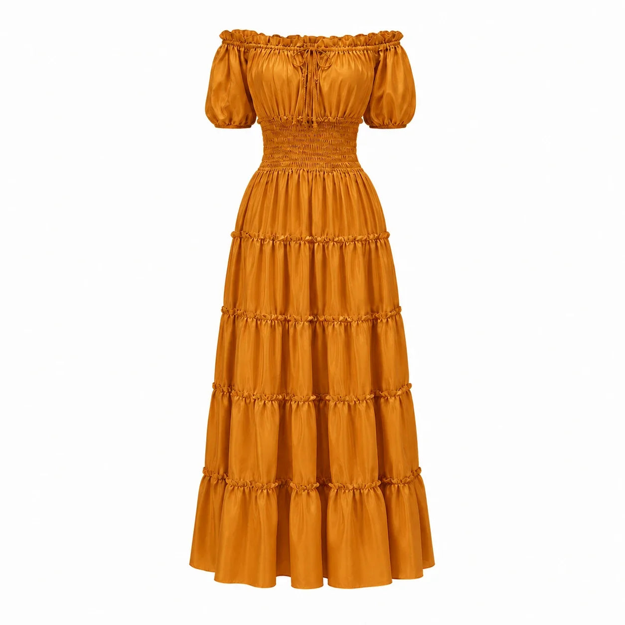 Off-Shoulder Tiered Maxi Dress WHD0606303