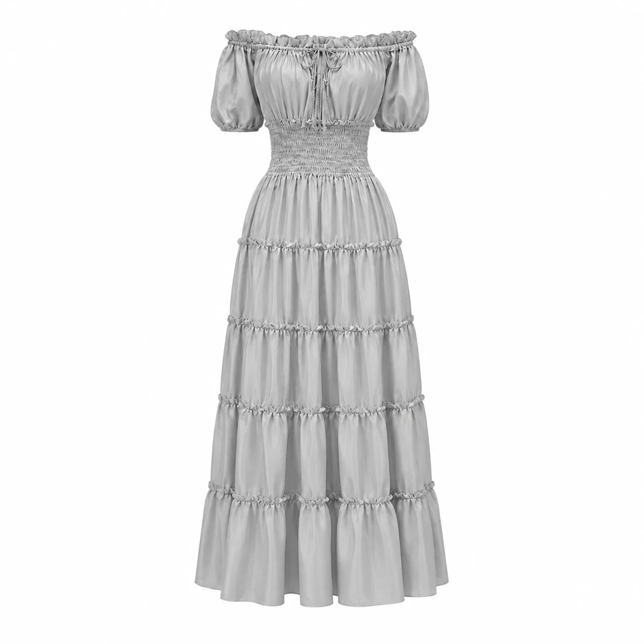 Off-Shoulder Tiered Maxi Dress WHD0606303