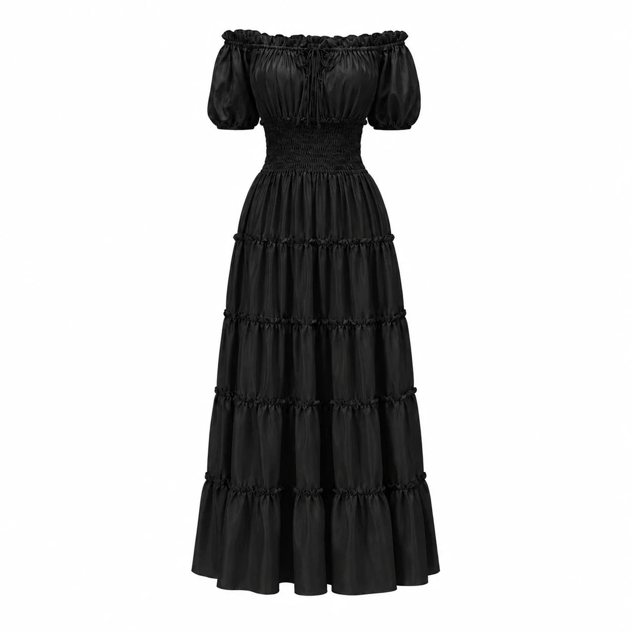 Off-Shoulder Tiered Maxi Dress WHD0606303