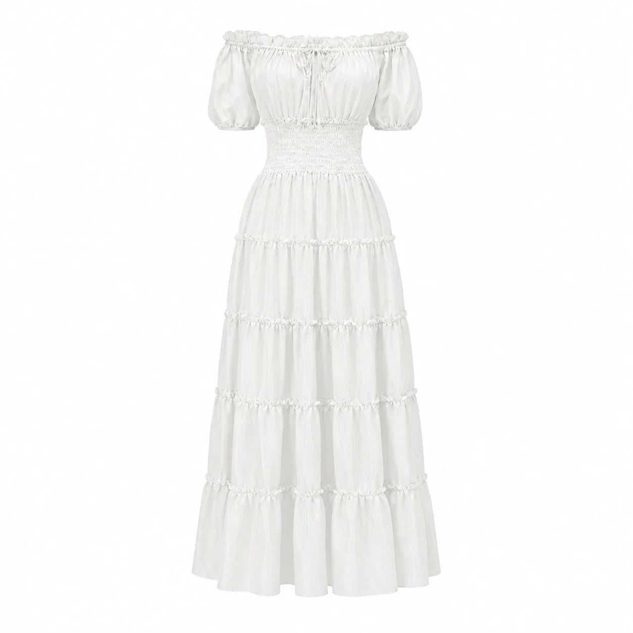 Off-Shoulder Tiered Maxi Dress WHD0606303