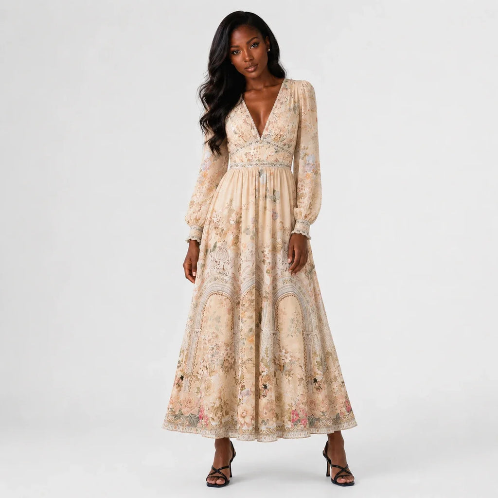 Printed Resort Maxi Dress WHD0606306