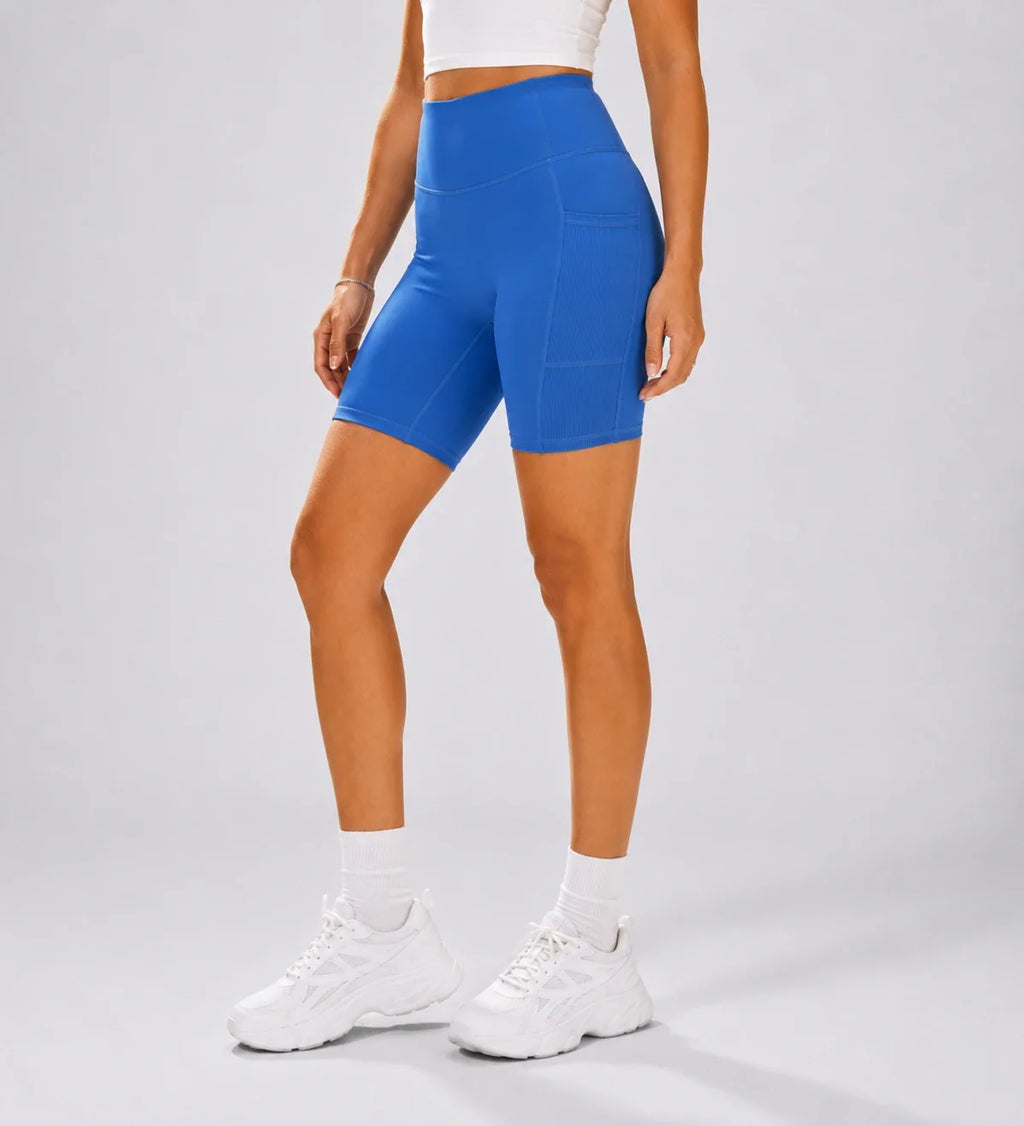 Ribbed Panel Biker Shorts WHD0606309-JYMA071