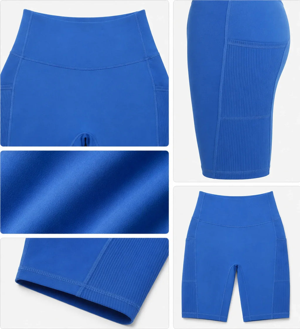 Ribbed Panel Biker Shorts WHD0606309-JYMA071