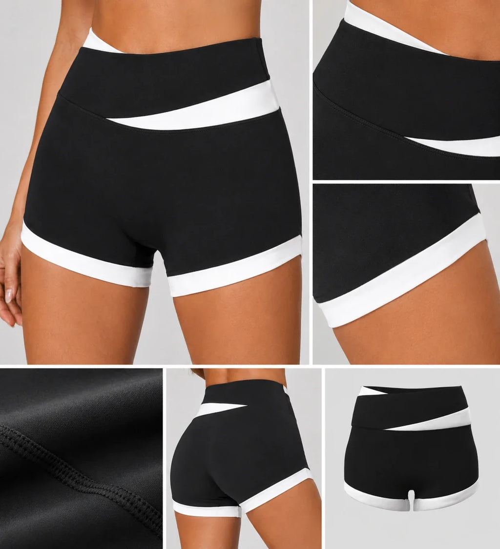 Colorblock High Waist Shorts WHD0606314-JYMA019