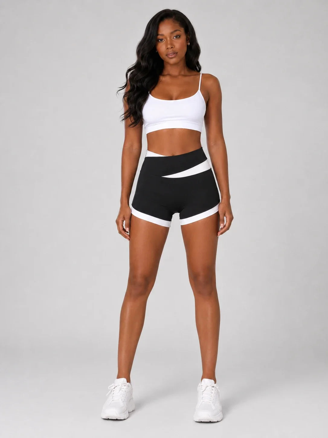Colorblock High Waist Shorts WHD0606314-JYMA019