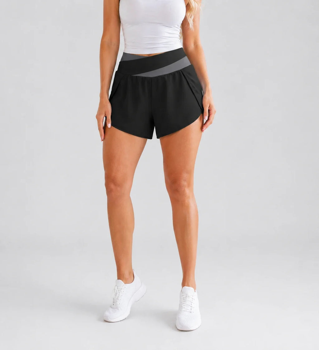 Colorblock Wrap Active Shorts WHD0606316-JYMA007
