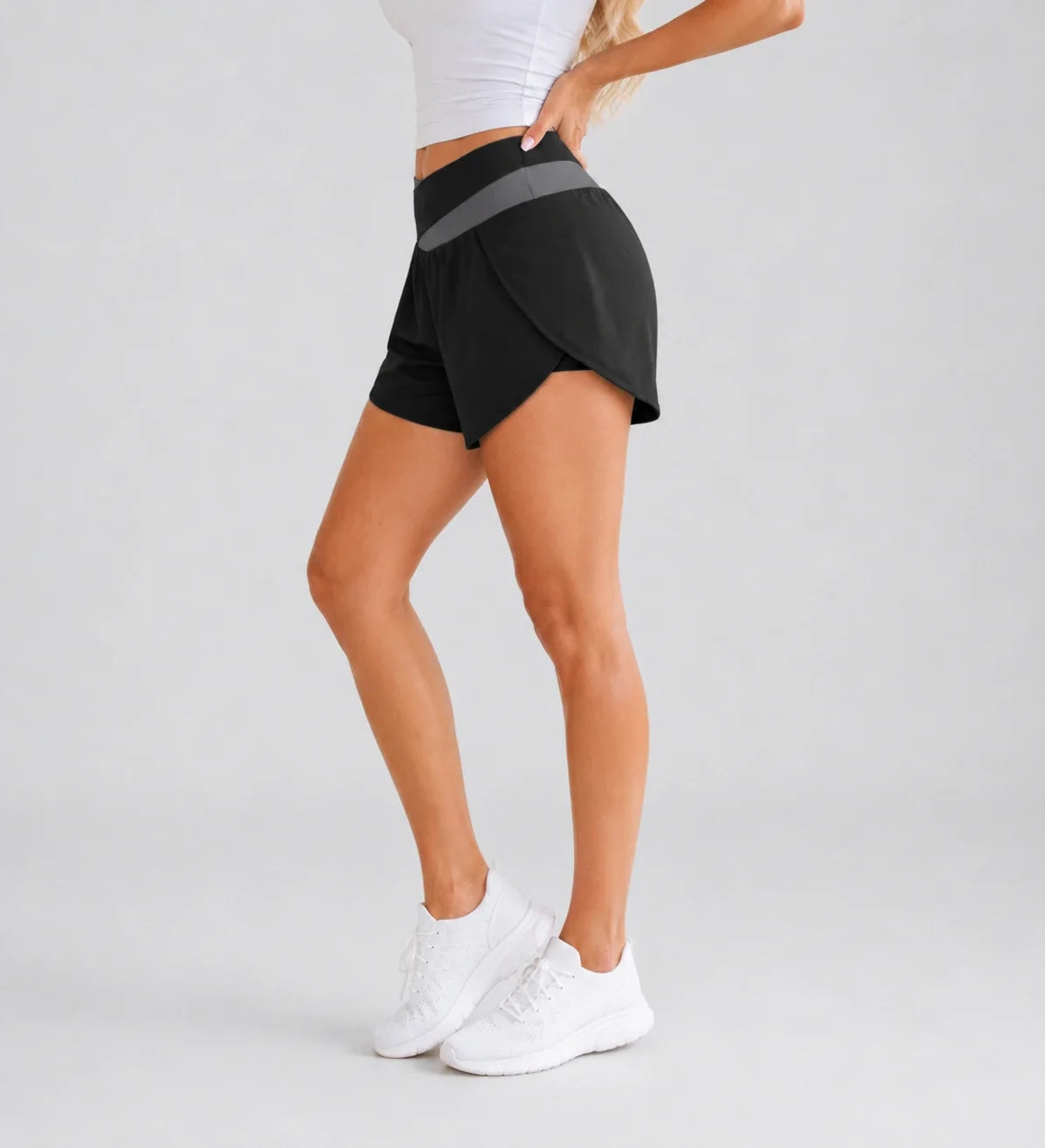 Colorblock Wrap Active Shorts WHD0606316-JYMA007