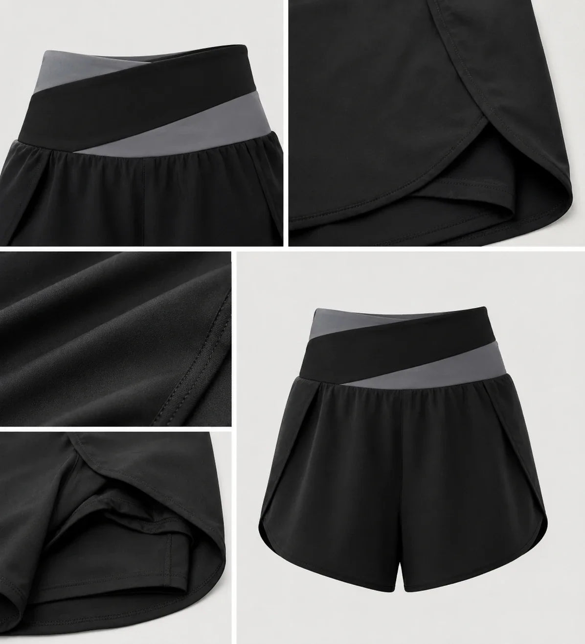 Colorblock Wrap Active Shorts WHD0606316-JYMA007