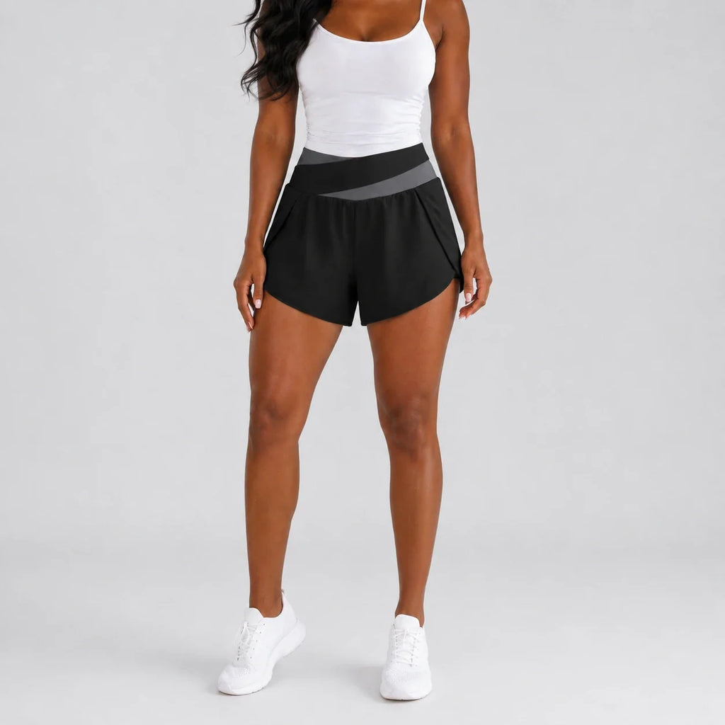 Colorblock Wrap Active Shorts WHD0606316-JYMA007