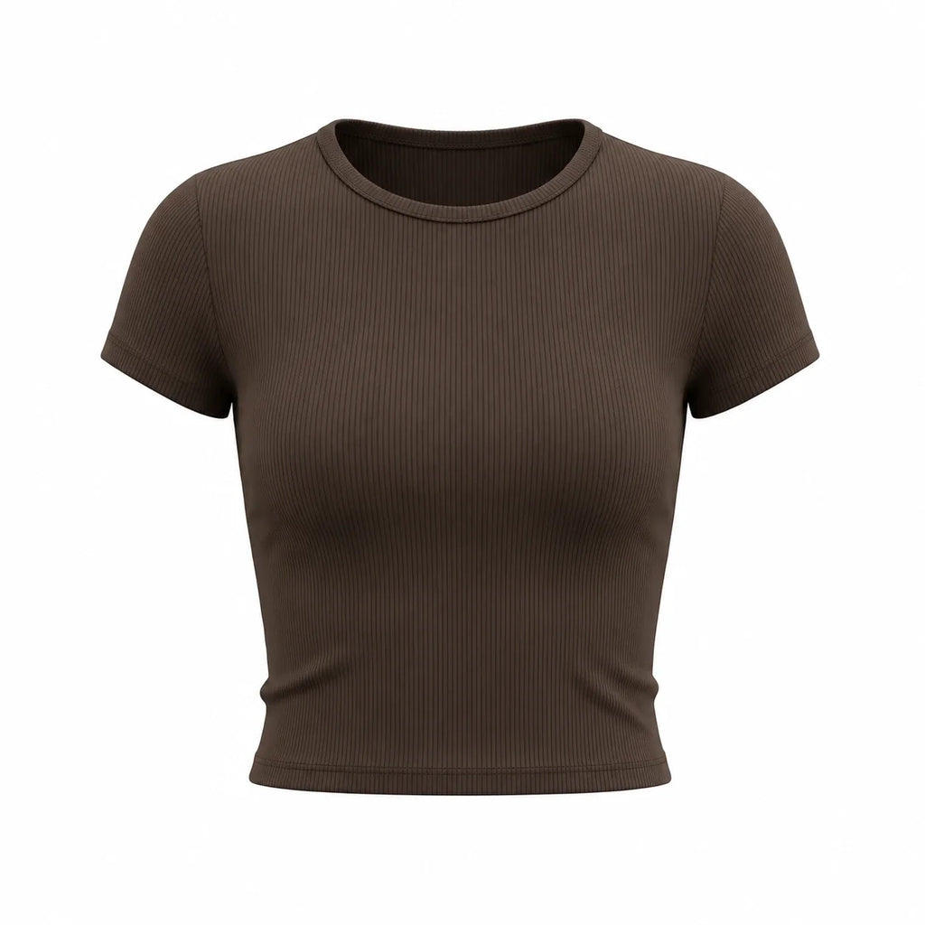 Ribbed Cropped Tee WHD0606317-JYTD001